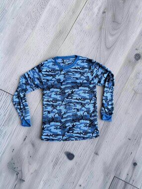 Northern Explosion Men's Blue Camo Long Sleeve Shirt – Size Large – Good Used Co